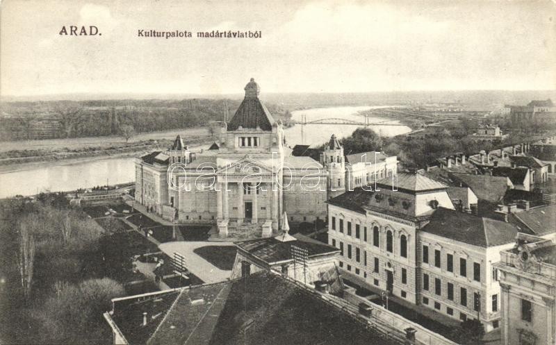 * T2 Arad, Kultúrpalota, Felső Kereskedelmi Iskola; Kiadja Kerpel Izsó / Cultural Palace, School - Ohne Zuordnung