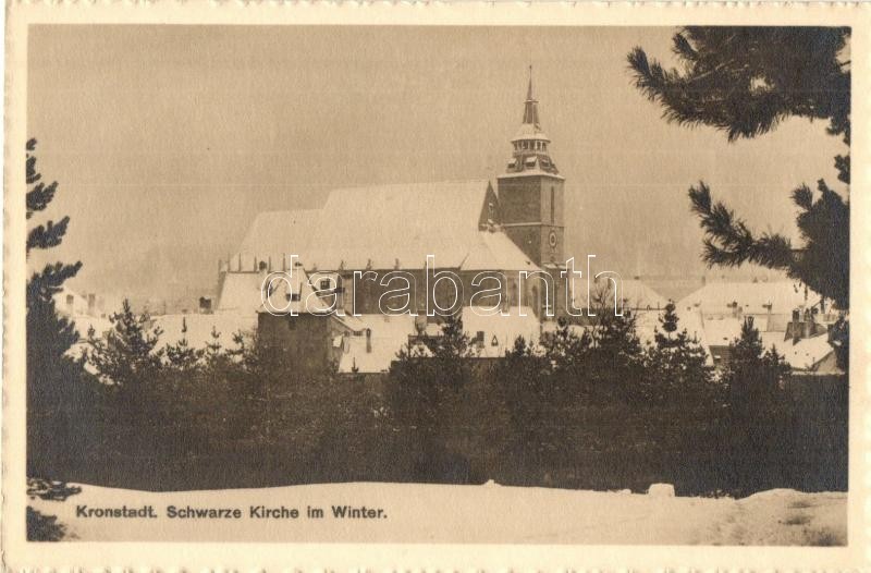 ** T1 Brassó, Kronstadt, Brasov; Fekete Templom Télen / Schwarze Kirche Im Winter / Church In Winter - Ohne Zuordnung