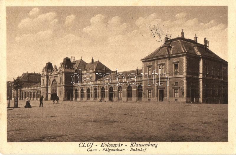 T2/T3 Kolozsvár, Klausenburg, Cluj; Vasútállomás / Gara / Railway Station '1940 Kolozsvár Visszatért' So. Stpl (EK) - Ohne Zuordnung