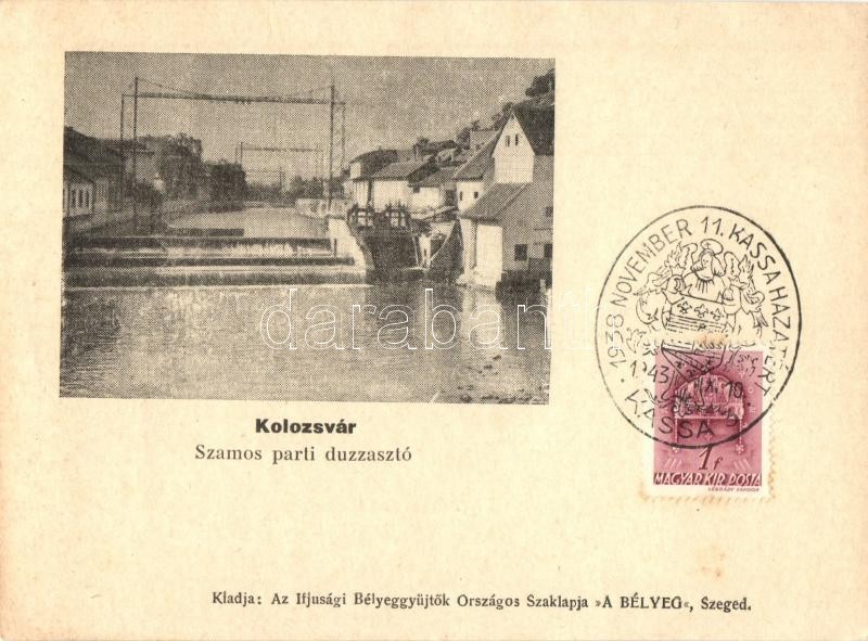 * T2 Kolozsvár, Cluj; Szamos Parti Duzzasztó. Kiadja Az Ifjúsági Bélyeggyűjtők Országos Szaklapja 'A Bélyeg' / Dam '1938 - Ohne Zuordnung