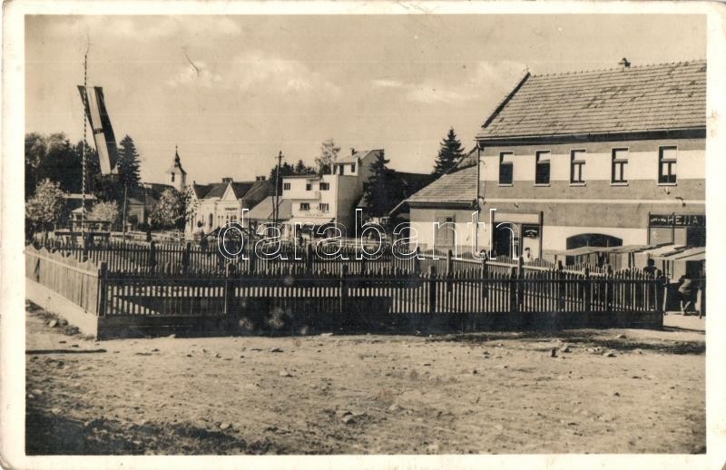 T2/T3 Kovászna, Covasna; Pokolsár, Országzászló, üzletek. Lapikás Béla Kiadása / Thermal Spring, Hungarian Flag, Shops ( - Ohne Zuordnung