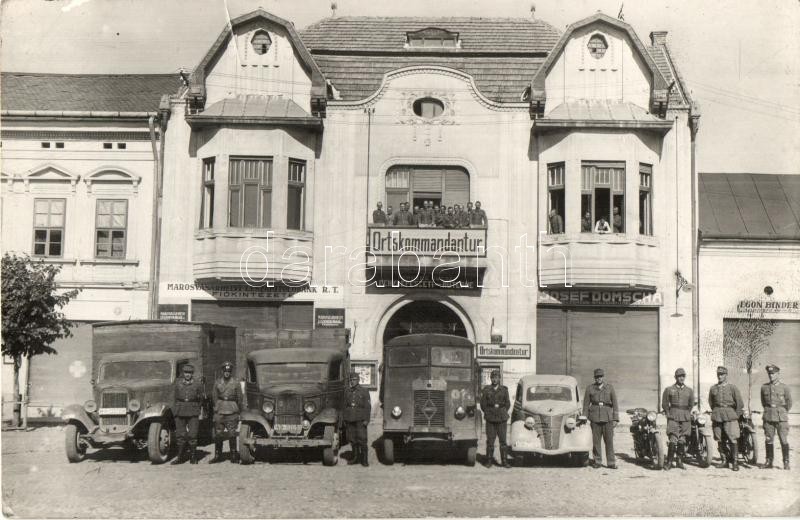 ** T2 Marosvásárhely, Targu Mures; Ortskommandantur / Német Parancsnoki Helyőrség épülete, Leszámítoló Bank Rt. Fiókinté - Ohne Zuordnung