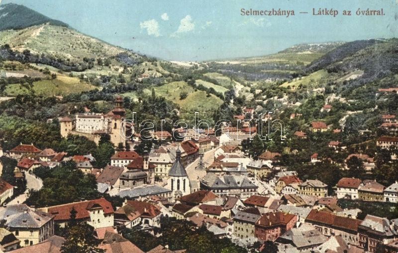 T2/T3 Selmecbánya, Banska Stiavnica; Látkép Az Óvárral. Joerges Kiadása / View With The Castle (EK) - Ohne Zuordnung