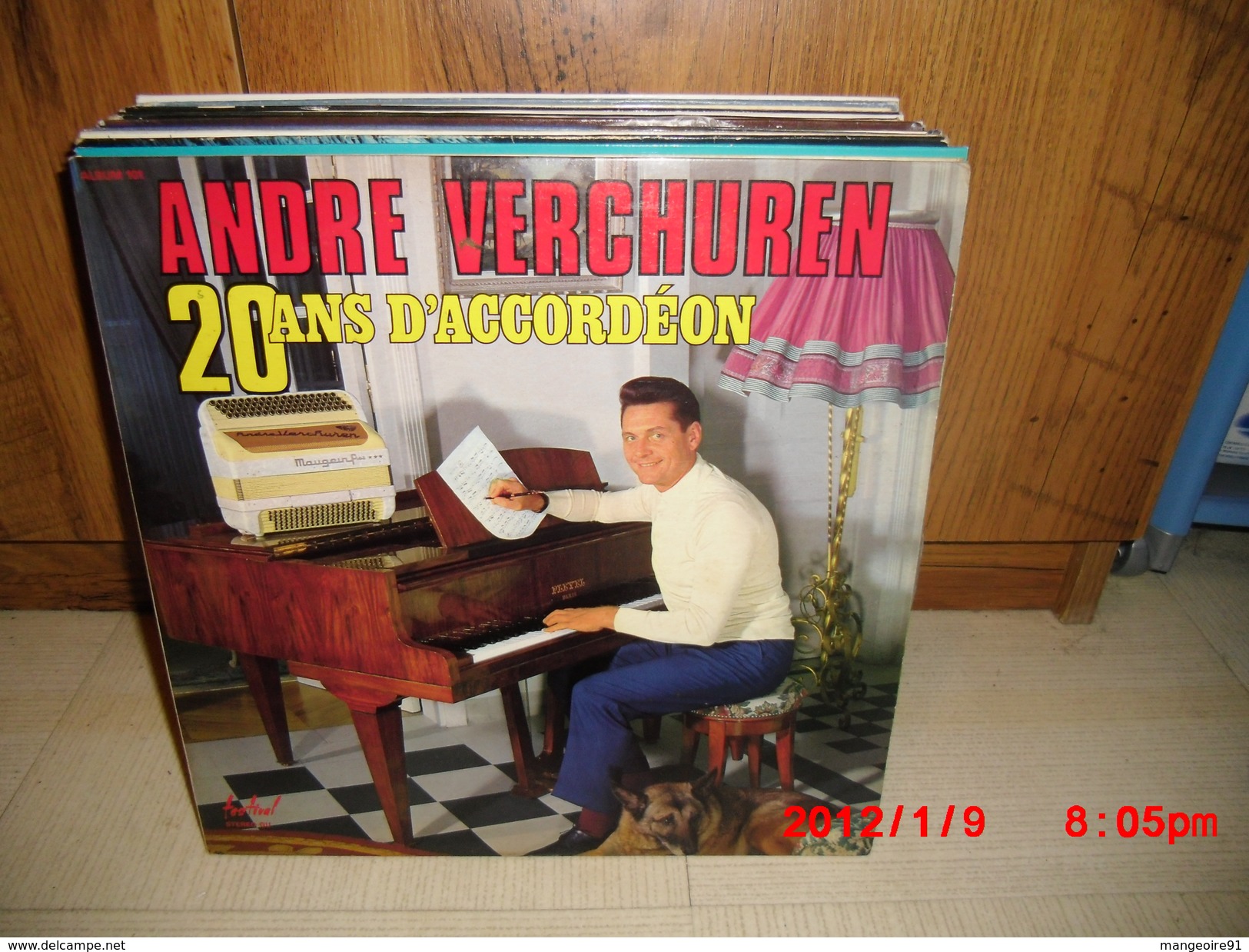 Double-album 33 Tours ANDRE VERCHUREN - 20 Ans D'accordéon - 24 Titres - Instrumental