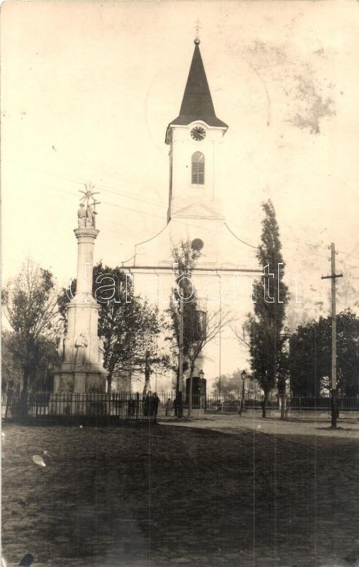 T2/T3 1941 Ada, Római Katolikus Templom, Szentháromság Szobor / Church, Trinity Statue. Photo + 1941 Ada Visszatért So.  - Non Classificati