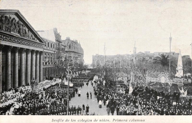 ** T2 1916 Buenos Aires, Desfile De Los Colegios De Ninos / National Eucharistic Congress, Parade Of The Colleges Of Chi - Ohne Zuordnung