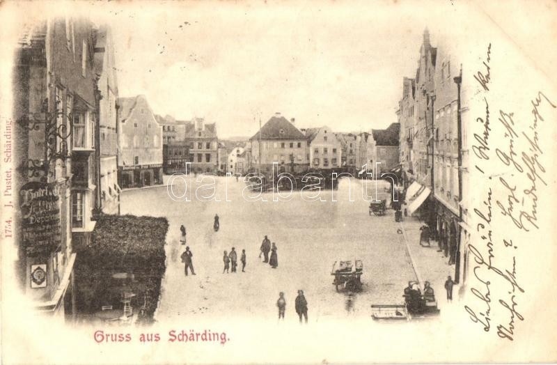 T2 1900 Schärding, Platz / Square, Shops, Hotel - Ohne Zuordnung