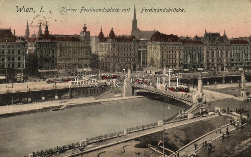 * T3 Vienna, Wien I. Kaiser Ferdinandsplatz, Ferdinandsbrücke / Square, Bridge, Trams (Rb) - Ohne Zuordnung
