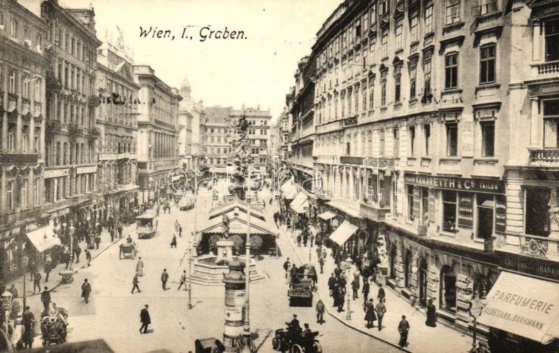 * T3 Vienna, Wien I. Graben, Shop Of Calderara & Bankmann, Kamareith & Co. And Mason Donath, Automobile (Rb) - Ohne Zuordnung