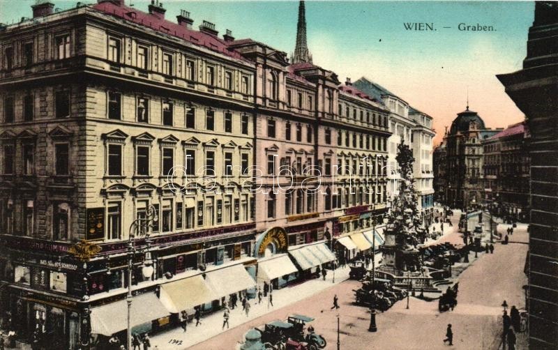 ** T1 Vienna, Wien I. Graben, Shop Of Heinrich Grunbaum And Wilhelm Frick, Automobiles - Ohne Zuordnung