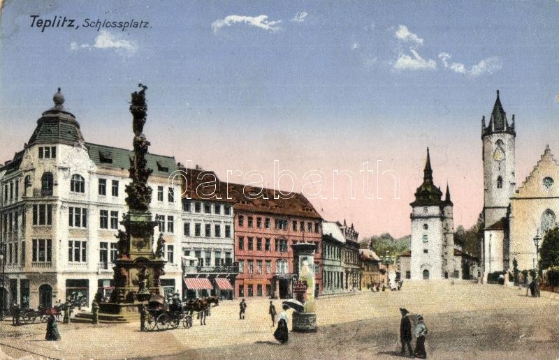 T2/T3 Teplice, Teplitz; Schlossplatz / Palace Square, Monument (EK) - Unclassified