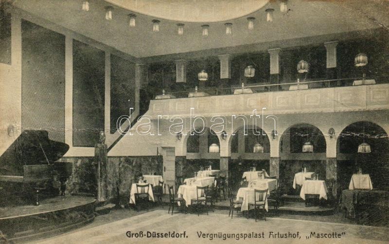 * T4 Düsseldorf, Gross-Düsseldorf: Vergnügungspalast Artushof 'Mascotte' / Restaurant, Interior (fa) - Ohne Zuordnung
