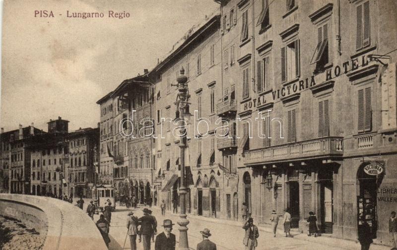 ** T4 Pisa, Lungarno Regio, Royal Victoria Hotel, Tram (cut) - Ohne Zuordnung