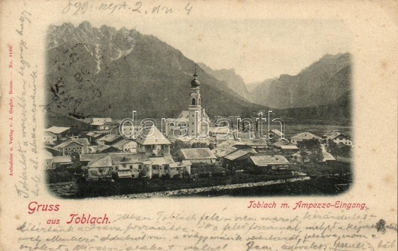 * T2/T3 1899 Toblach, Church, Ampezzo (Rb) - Ohne Zuordnung