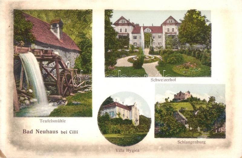 ** T2/T3 Terme Dobrna, Bad Neuhaus Bei Cilli; Teufelsmühle, Schweizerhof, Villa Hygiea, Schlangenburg / Water Mill, Vill - Ohne Zuordnung