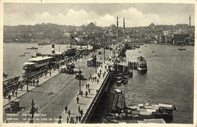 ** Constantinople, Istanbul - 2 Pre-1945 Town-view Postcards, Automobile, Tram - Ohne Zuordnung