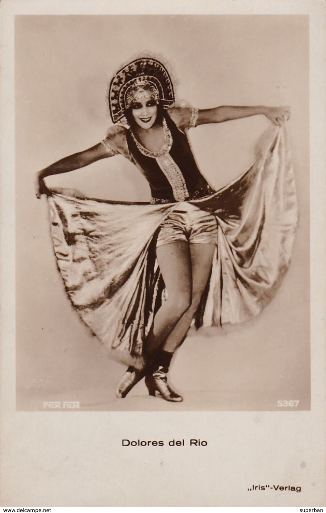 CINEMA - SEXY / PIN-UP - ACTRICE : DOLORES DEL RIO - CARTE VRAIE PHOTO / REAL PHOTO POSTCARD ~ 1920 - '30 - IRIS (ab354) - Acteurs