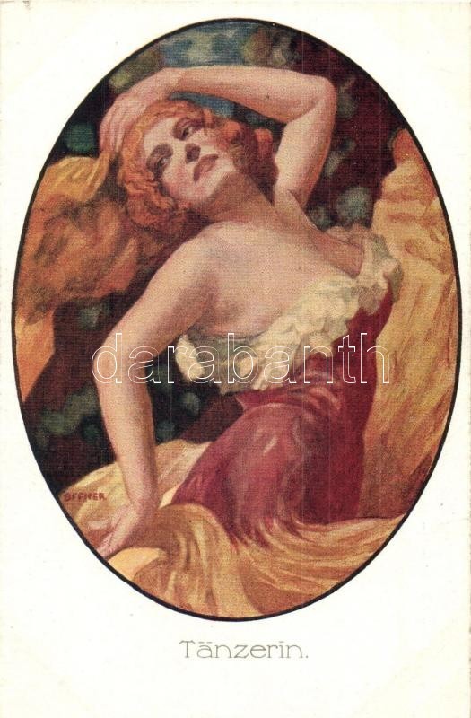 * T2 Tänzerin / Dancer. Gently Erotic Art Postcard. P.G.W.I. 508-2. S: Alfred Offner - Ohne Zuordnung