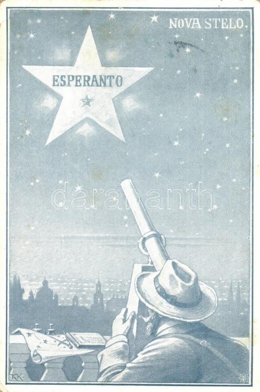 T2/T3 Nova Stelo, Esperanto / Esperanto Art Postcard S: K.K. (EK) - Ohne Zuordnung