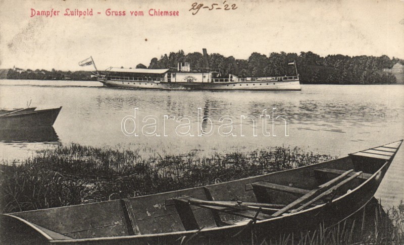 * T2/T3 Chiemsee, Salon Steamship Luitpold On The Chiem Lake, Boat (EK) - Ohne Zuordnung
