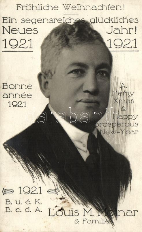 ** T1/T2 1927 New Year Greetings From Louis M. Molnar And His Family (fl) - Ohne Zuordnung