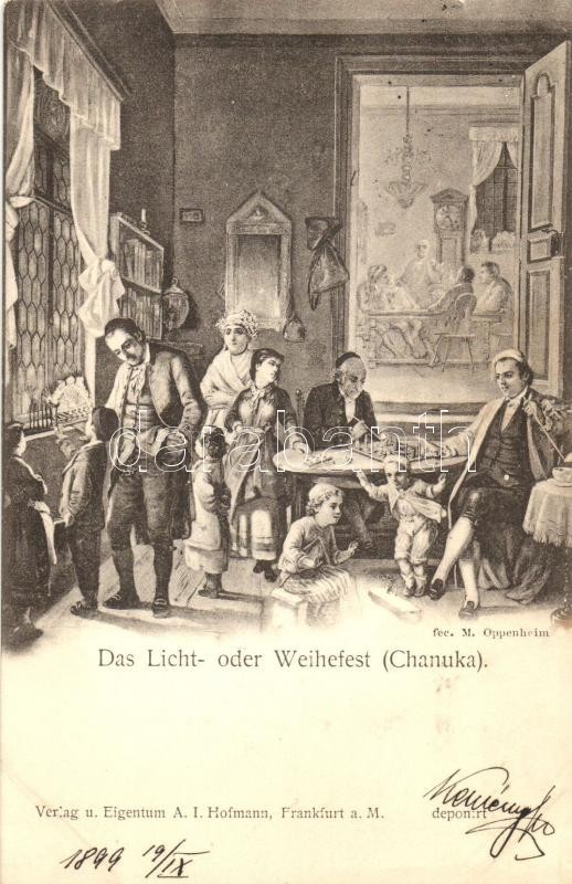 T3 1899 Das Licht Oder Weihefest (Chanuka) / Judaica, Hanuka S: M. Oppenheim (small Tear) - Ohne Zuordnung