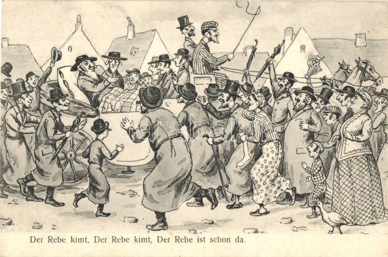 T2 Der Rebe Kimt, Der Rebe Kimt, Der Rebe Ist Schon Da. S. M. P. Kraków 1907. 10. / The Rabbi Is Coming, Judaica Humour - Ohne Zuordnung