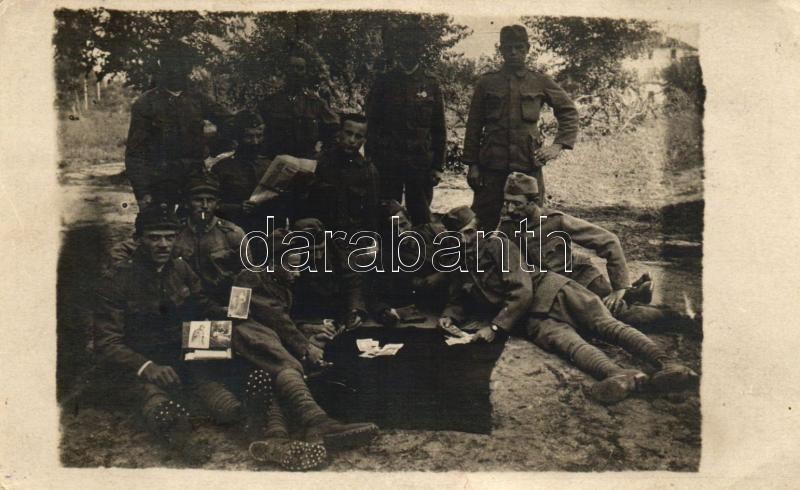** T4 WWI Austro-Hungarian Military, Soldiers, Card Game, Photo (b) - Ohne Zuordnung
