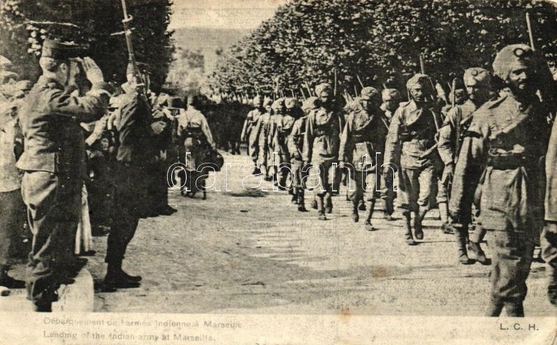 ** T4 Landing Of The Indian Army At Marseille (wet Damage) - Ohne Zuordnung