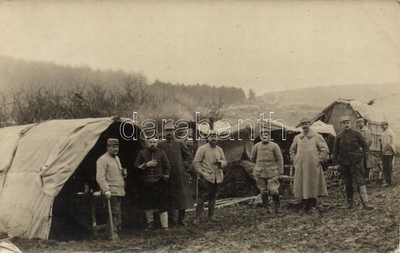 ** T2/T3 WWI Greek Military Camp, Soldiers Group Photo (EK) - Ohne Zuordnung