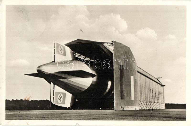 T2 LZ 129 Hindenburg Der Deutschen Zeppelin-Reederei / German Airship With Swastika. So. Stpl - Ohne Zuordnung