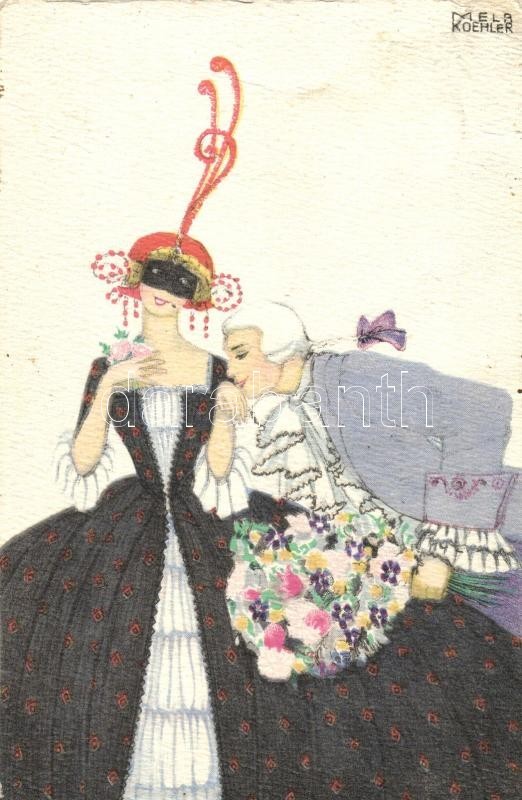 T3 Baroque Ball, Wiener Art Postcard; B.K.W.I. 620-6 S: Mela Koehler (EK) - Ohne Zuordnung