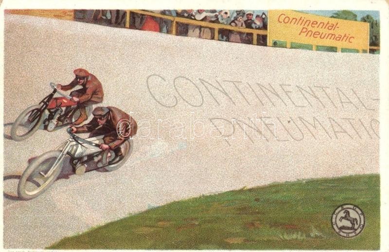 ** T2/T3 Continental-Pneumatic Tires And Bicycle Tyres Advertisement Card. Litho (EK) - Non Classificati