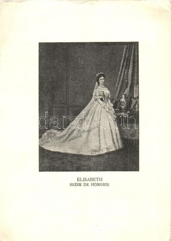 T2/T3 Erzsébet Királyné / Sissy / Empress Elisabeth Of Austria. French Advertisement On The Backside Of The 'Hungarian P - Ohne Zuordnung