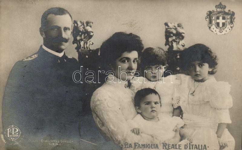 T2 Victor Emmanuel III Of Italy, Elena Of Montenegro With Their Children - Ohne Zuordnung