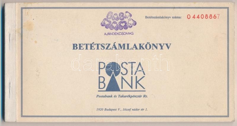 'Postabank' Betétszámlakönyv, Néhány Oldalon 'Baba-Mama Ajándékcsomag' Felülbélyegzéssel, Kitöltetlen - Ohne Zuordnung