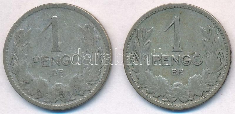 1926-1927. 1P Ag (2x) T:2-,3 - Ohne Zuordnung