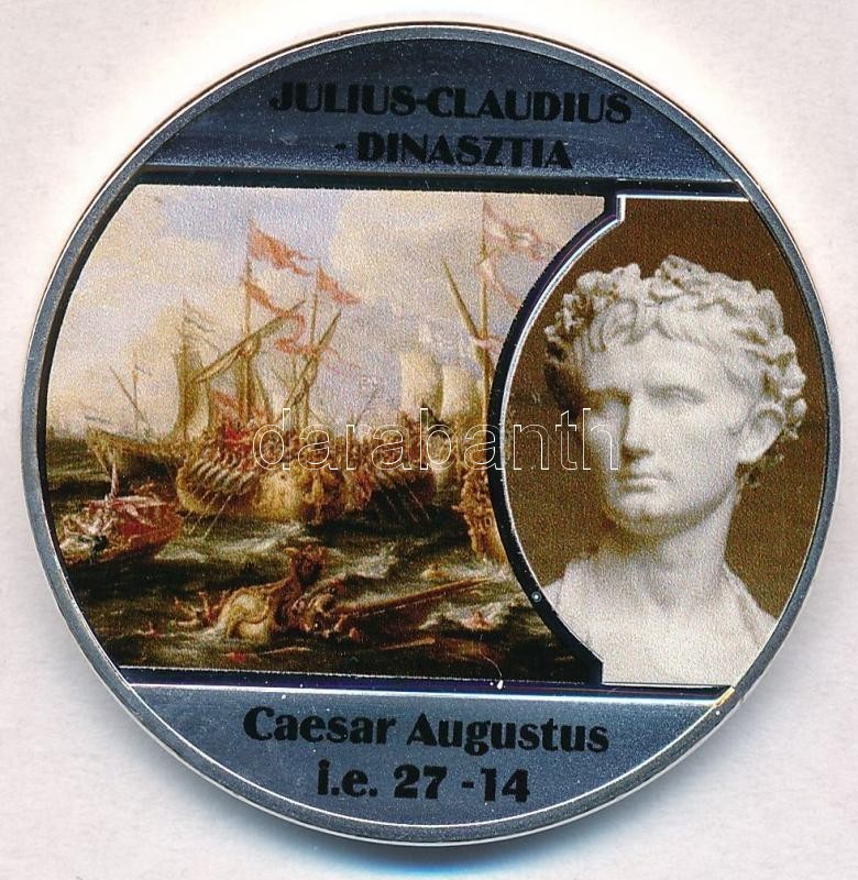 DN 'A Legnagyobb Uralkodó Dinasztiák - Julius-Claudius-dinasztia / Caesar Augustus I.e. 27-14' Ezüstözött Cu Emlékérem T - Ohne Zuordnung