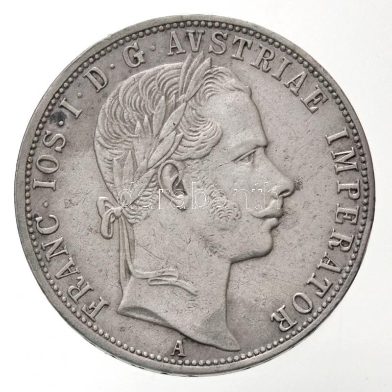 Ausztria 1859A 1Fl Ag 'Ferenc József' T:1- 
Austria 1859A 1 Florin Ag 'Franz Joseph' C:AU
Krause KM#2219 - Ohne Zuordnung