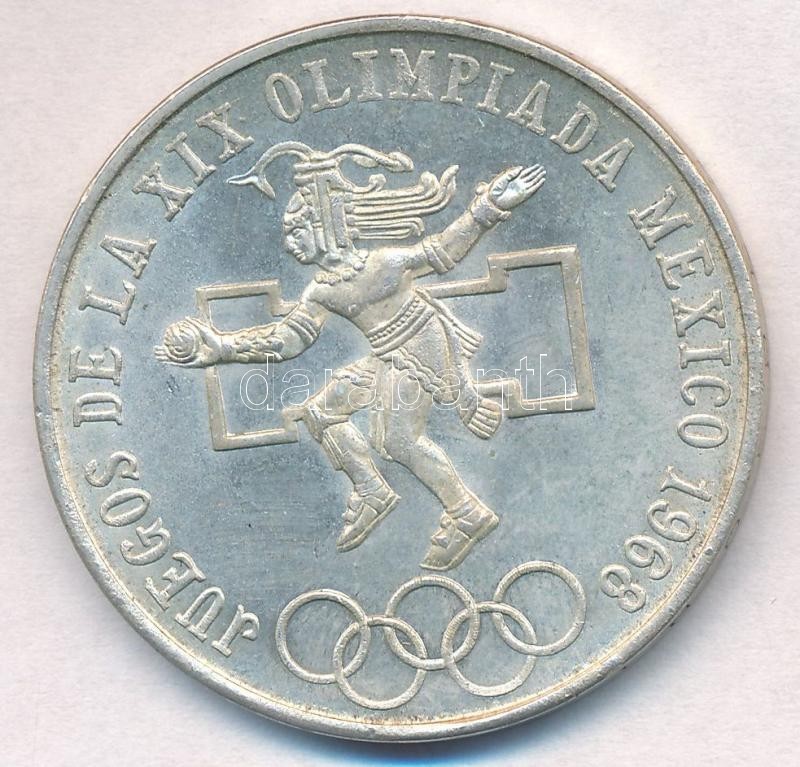 Mexikó 1968. 25P Ag 'Olimpia' T:1-,2
Mexico 1968. 25 Pesos Ag 'Olympiad' C:AU,XF
Krause KM#479.1 - Ohne Zuordnung