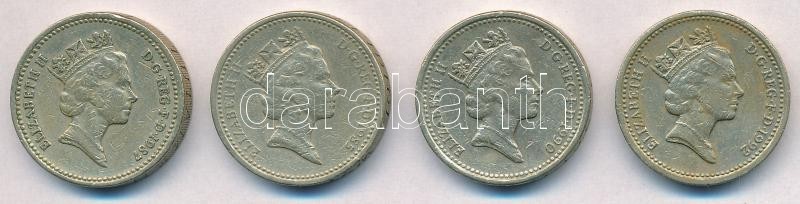 Nagy-Britannia 1985-1992. 1Ł (4xklf) T:2,2-
Great Britain 1985-1992. 1 Pound (4xdiff) C:XF,VF - Ohne Zuordnung