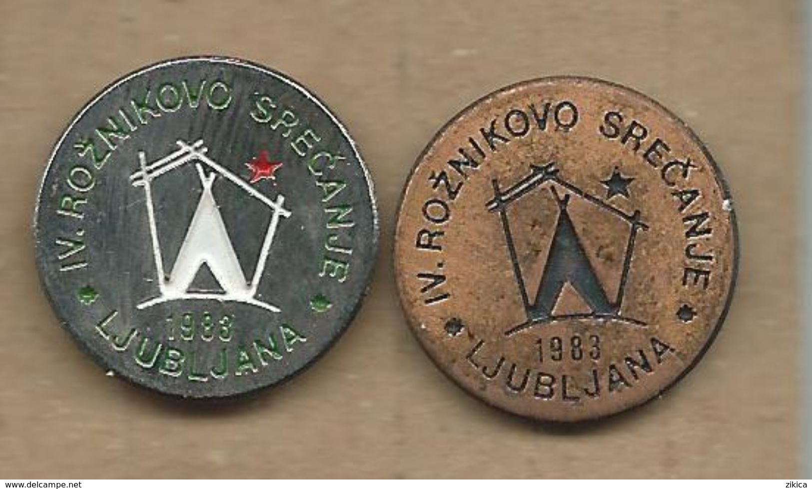 Scouting Scoutisme Boy Scout.Scout Association Of Yugoslavia.scout Review Ljubljana Slovenia.2 Pins - Associations