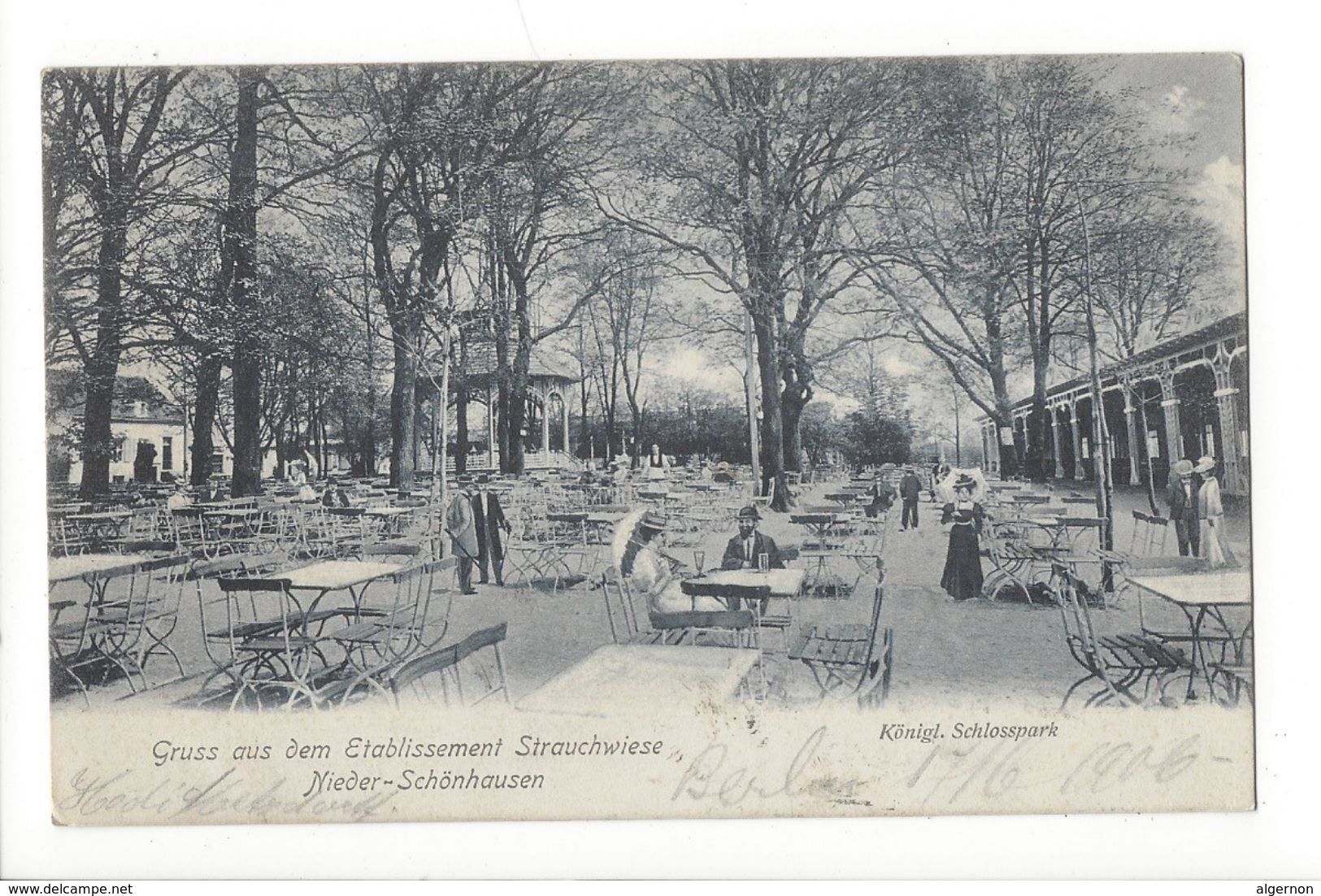 19042 -  Gruss Aus Dem Etablissement Strauchwiese Nieder Schönhausen Königl. Schlosspark - Autres & Non Classés