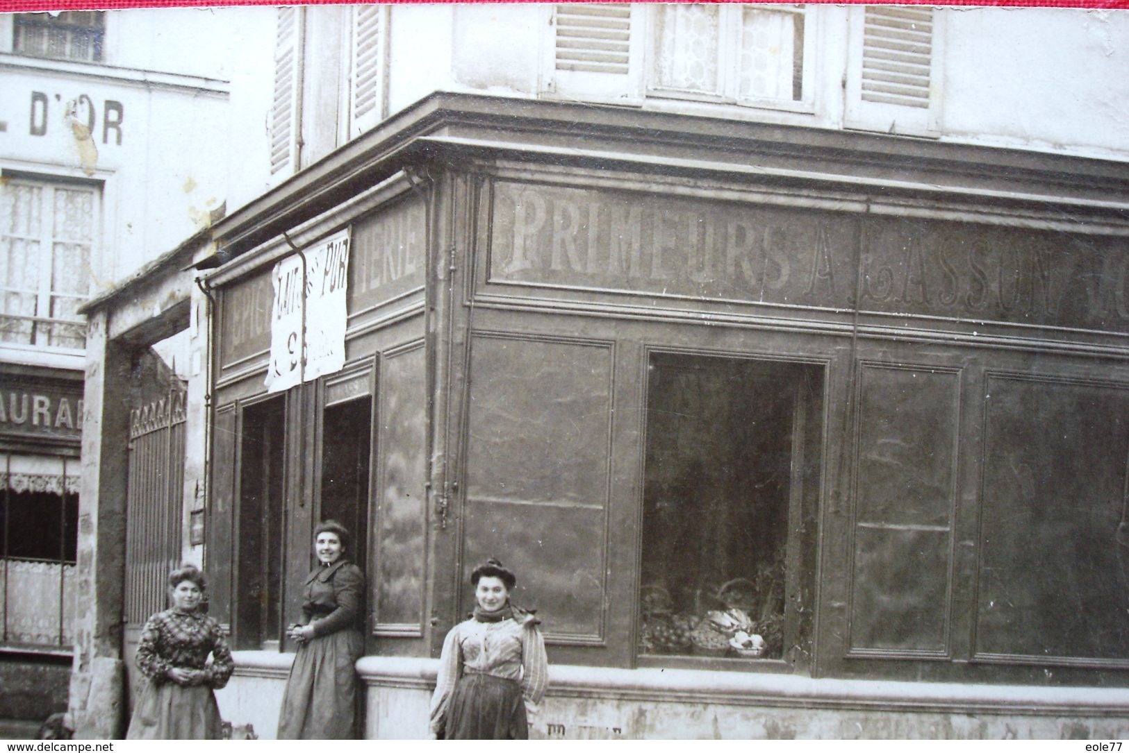 78 - Carte Photo - HOUILLES - Rue De Pontoise - Epicerie - Primeurs - Restaurant - Devanture - Hotel - Houilles