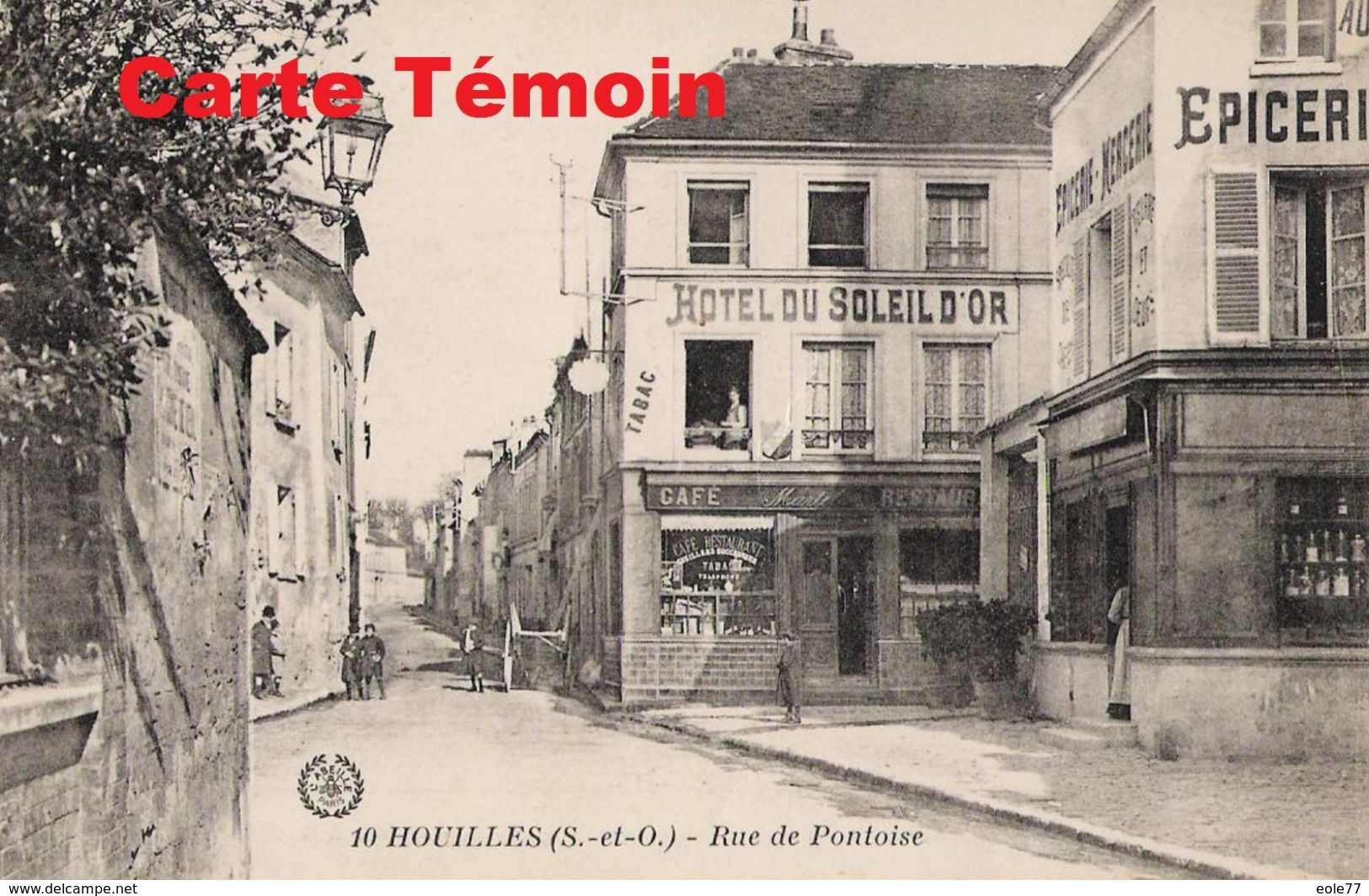 78 - Carte Photo - HOUILLES - Rue De Pontoise - Epicerie - Primeurs - Restaurant - Devanture - Hotel - Houilles