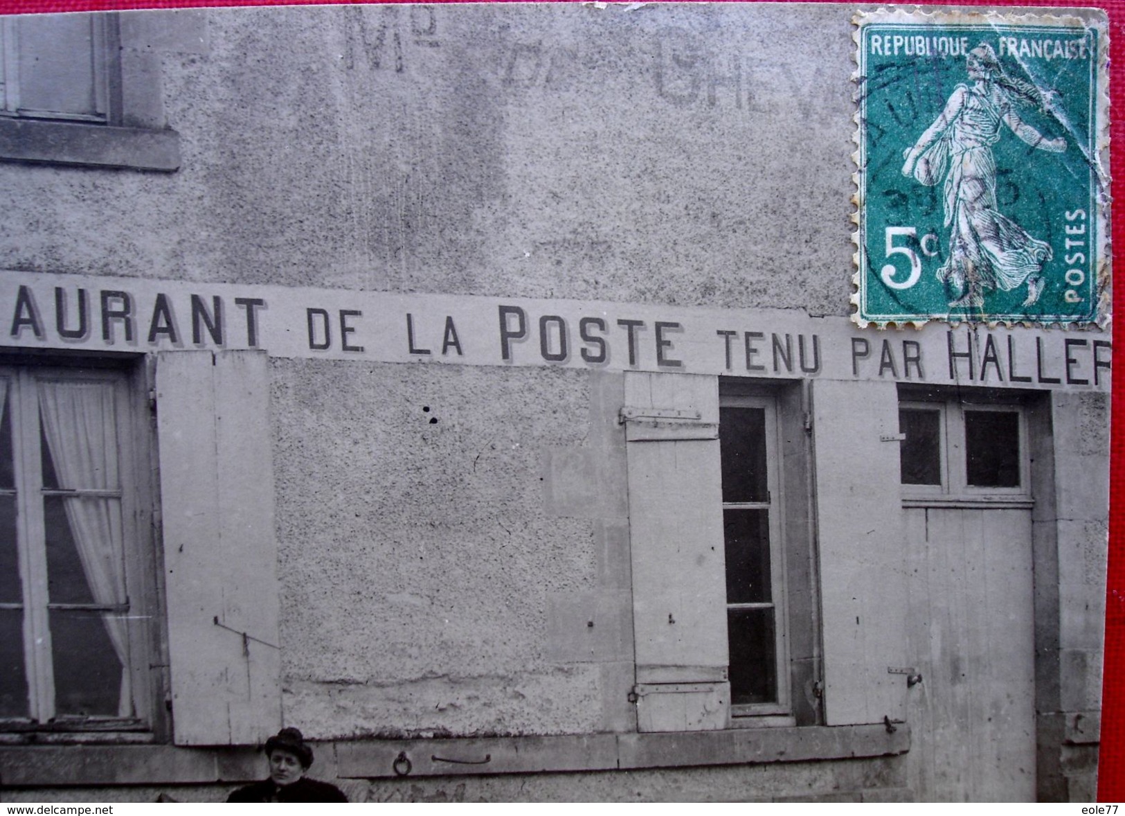 58 - Carte Photo - SAINT LAURENT - Cafe - Restaurant De La Poste - HALLEREAU - DUTARTRE - Devanture - Remise - Ecurie - Andere & Zonder Classificatie