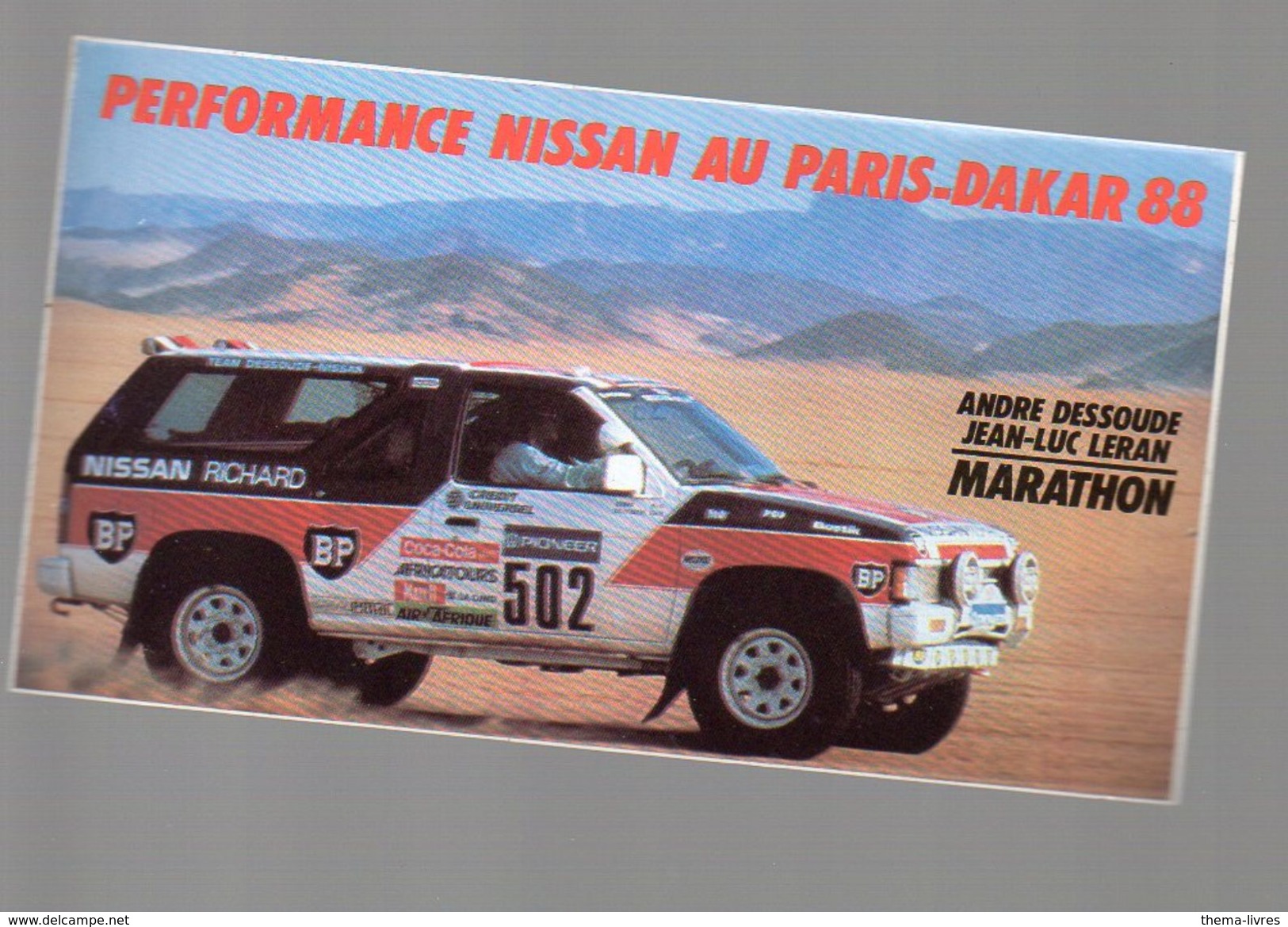 (automobile) Autocollant NISSAN Paris Dakar 1988 (PPP6628) - Publicités