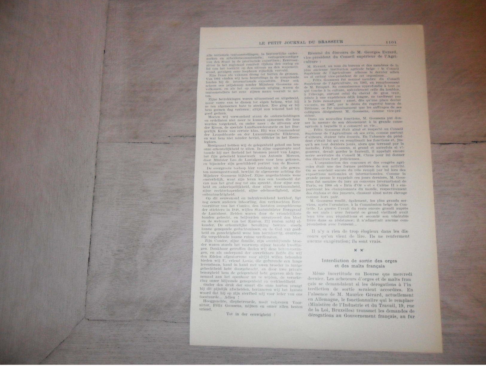 Origineel Knipsel ( 1084 ) Uit Tijdschrift " Journal Du Brasseur "  6 Blz. Marché D' Assche  Asse  1924 - Publicités