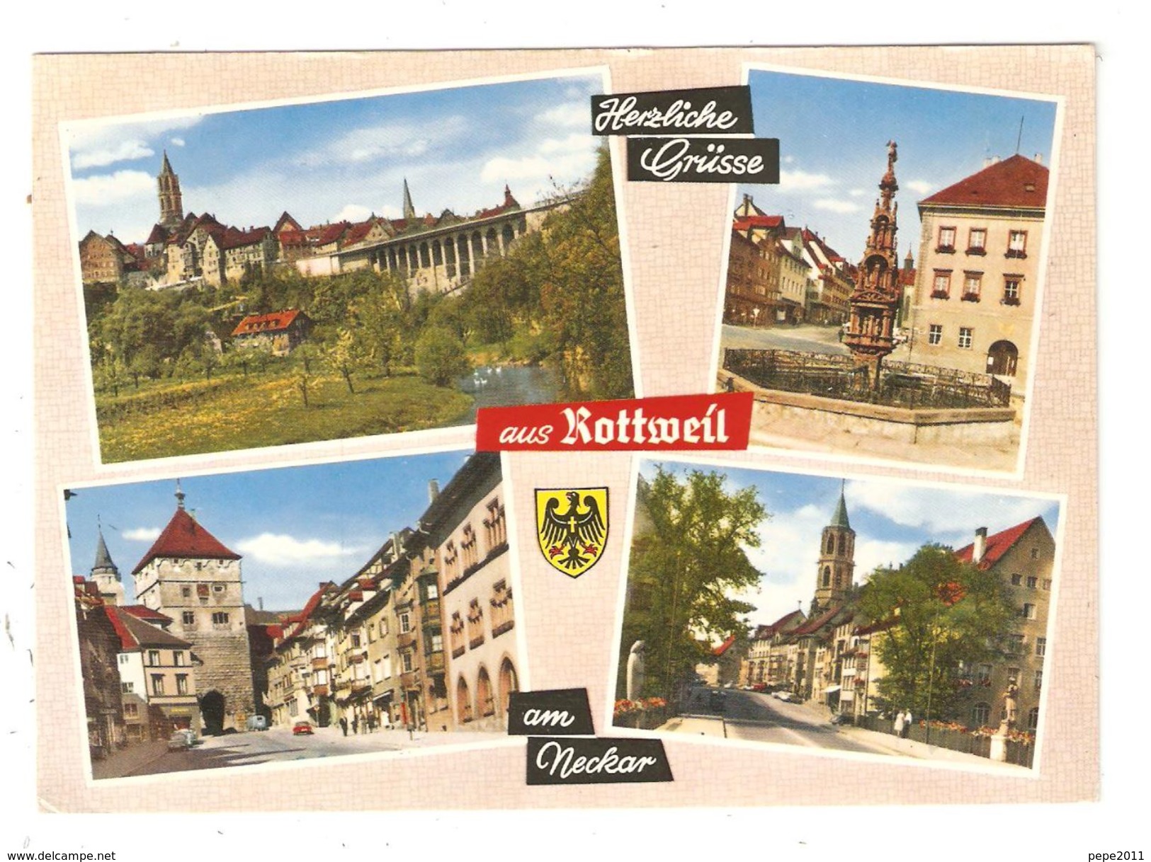 CPSM ROTTWEIL Herliche Grüsse Aus Rottweil Am Neckar Multivues 4  Peu Commune - Rottweil