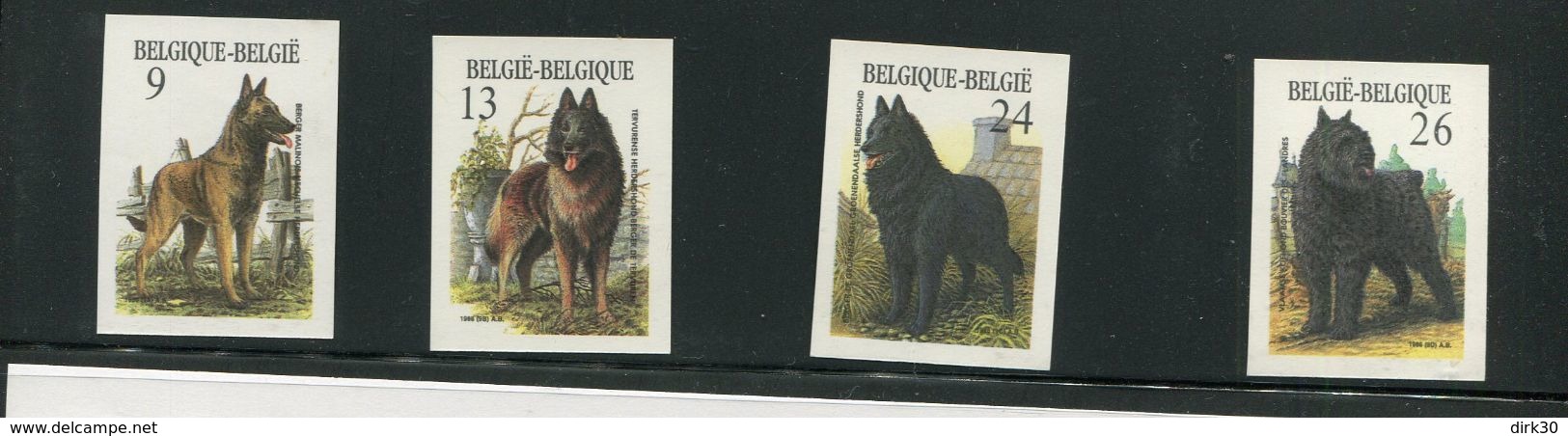 Belgie 2213/16 ND Imperforated Andre Buzin Birds DOGS RR & Recherché ! Non-dentelé Ongetand - Sonstige & Ohne Zuordnung